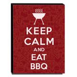 Quadro Keep Calm And Eat BBQ Canvas 40x30cm-KCA70 - Lubrano decor