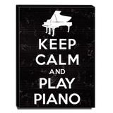 Quadro Keep Calm And Play Piano Canvas 40x30cm-KCA42 - Lubrano decor