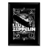 QUADRO LED ZEPPELIN - TAMANHO A4 - Moldura Preta Sem Acrílico - Pôster no quadro