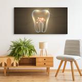 Quadro Para Consultório Odontológico Dentista Dente Sorriso Sala - Tela Grande - Bimper