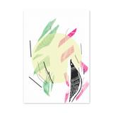 QUADRO PÁSSARO ASA EM CORES ABSTRATAS - TAMANHO A4 - Placa Decorativa - MDF - Pôster no quadro