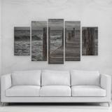 Quadro Pier Mar praia em mdf - Rcs decorações