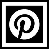 Quadro pinterest rede sociais alto relevo em mdf para decoração 20x20cm - Prat slim