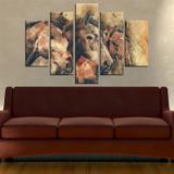 Quadro pintura de cavalos em mdf - Rcs decorações