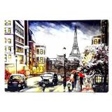 Quadro Placa com Ganchos Paris Retrô Porta Chaves - Joy