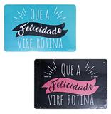 Quadro / placa decorativa de madeira frases 29.5x19.5cm - Fu xing
