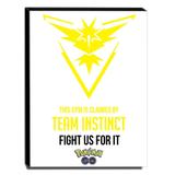 Quadro Pokémon GO Team Instinct Canvas 40x30cm-INF08 - Lubrano decor