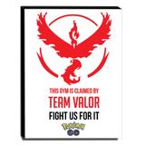 Quadro Pokémon GO Team Valor Canvas 40x30cm-INF010 - Lubrano decor