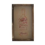 Quadro/Porta-Rolhas de Vinho 35 cm x 21 cm - Home Style