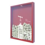 Quadro Porta Rolhas De Vinho Wine 32X42Cm Vermelho - Kapos