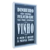 Quadro Porta Rolhas Felicidade 30x50x5 Bco - Kapos