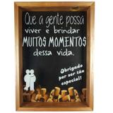 Quadro Porta Rolhas ou Tampinhas Presente Decorativo Rustico MDF - Art frame