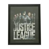Quadro poster vidro/madeira wb jl movie all characters preto 31x2.3x39cm - Urban