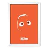 QUADRO PROCURANDO NEMO - TAMANHO A5 - Moldura Branca Sem Acrílico - Pôster no quadro