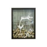Quadro Retangular Porta Rolhas Madeira Pinnus Vinho 42x32cm - Kapos