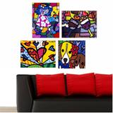 Quadro Romero Britto Decorativo Heart Releitura Rb - Quadros mais