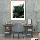 Quadro Rústico Tropical Folhas Verdes de Palmeira 90x120cm - Decore pronto