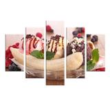 Quadro sorvete banana split em mdf - Rcs decorações