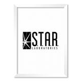 QUADRO STAR LABS - TAMANHO A5 - Moldura Branca Com Acrílico - Pôster no quadro