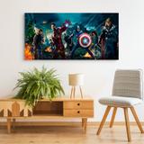 Quadro Super Heróis Os Vingadores Para Sala Quarto De Criança Escritório Grande - Bimper
