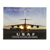 Quadro Tela Avião USAF - com Led - 40 x 30cm - Expressione stylo