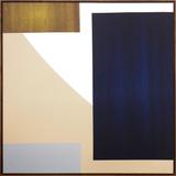 Quadro Tela Canvas com Moldura Arte Geométrica Abstrata Retângulos 90x90cm - Decore pronto