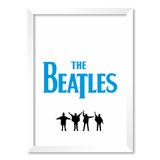 QUADRO THE BEATLES - TAMANHO A5 - Moldura Branca Sem Acrílico - Pôster no quadro