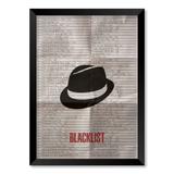 QUADRO THE BLACKLIST - TAMANHO A2 - Moldura Preta Com Acrílico - Pôster no quadro
