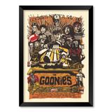 QUADRO THE GOONIES - TAMANHO A5 - Moldura Preta Com Acrílico - Pôster no quadro