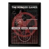 QUADRO THE HUNGER GAMES - TAMANHO A5 - Moldura Preta Sem Acrílico - Pôster no quadro