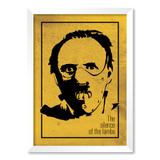 QUADRO THE SILENCE OF THE LAMBS - TAMANHO A4 - Moldura Branca Com Acrílico - Pôster no quadro