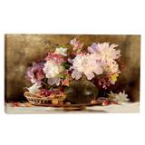 Quadro Vaso Flores Marrom 55x100cm - Uniart