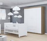 Quarto Helena com Guarda Roupa + Berço Mini Cama 100 - Phoenix Baby