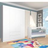 Quarto Infantil com Berço Mini Cama SR + Guarda Roupa Laura - Phoenix - Phoenix baby