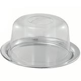 Queijeira Com Tampa Acrílica Transparente e Bandeja em Inox 21cm - Carisma