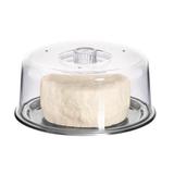 Queijeira de inox com tampa de acrílico 20cm - Mak-inox