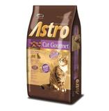 Ração Astro Cat Gourmet Adulto Carne Frango e Peixe 7 kg