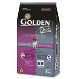 Ração Golden Cães Mini Bits Duo Salmão e Cordeiro 3kg
