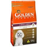 Ração Golden Fórmula Mini Bits Cães Adultos Raças Pequenas Sabor Carne e Arroz