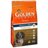 Ração Golden Fórmula Mini Bits Cães Sênior Raças Pequenas Sabor Frango e Arroz