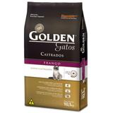 Ração golden gatos adultos castrados frango 10 kg