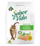 Ração Guabi Sabor E Vida Indoor Para Gatos Adultos Sabor Salmão E Espinafre 1kg