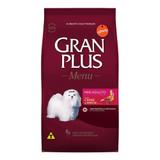 Ração Menu Gran Plus para Cães Adultos Raças Mini sabor Carne e Arroz