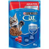 Ração Nestlé Purina Cat Chow Adultos Sachê Carne 85g