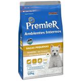 Ração Premier Ambientes Interno Cães Filhotes Raças Pequenas Sabor Frango e Salmão - Premier pet