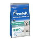 Ração Premier Ambientes Internos p/ Cães Adultos Raças Pequenas Frango Salmão 2,5Kg