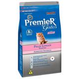 Ração Premier Ambientes Internos Para Gatos Filhotes Pelos Longos Sabor Salmão - Premier pet