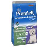 Ração Premier Duo Ambientes Internos para Cães Adultos de Raças Pequenas Sabor Cordeiro e Peru