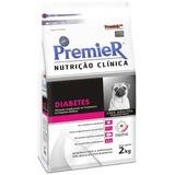 Ração premier nutrição clínica cães tratamento diabetes 2kg