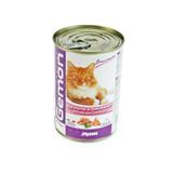 Ração úmida gemon em lata para gatos sabor salmão e camarão 415g